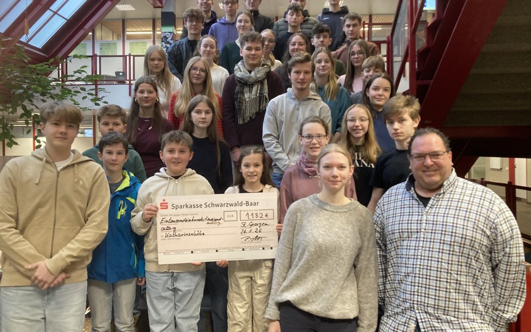 TSG-Schülerschaft spendet mehr als 1000 Euro an die Katharinenhöhe